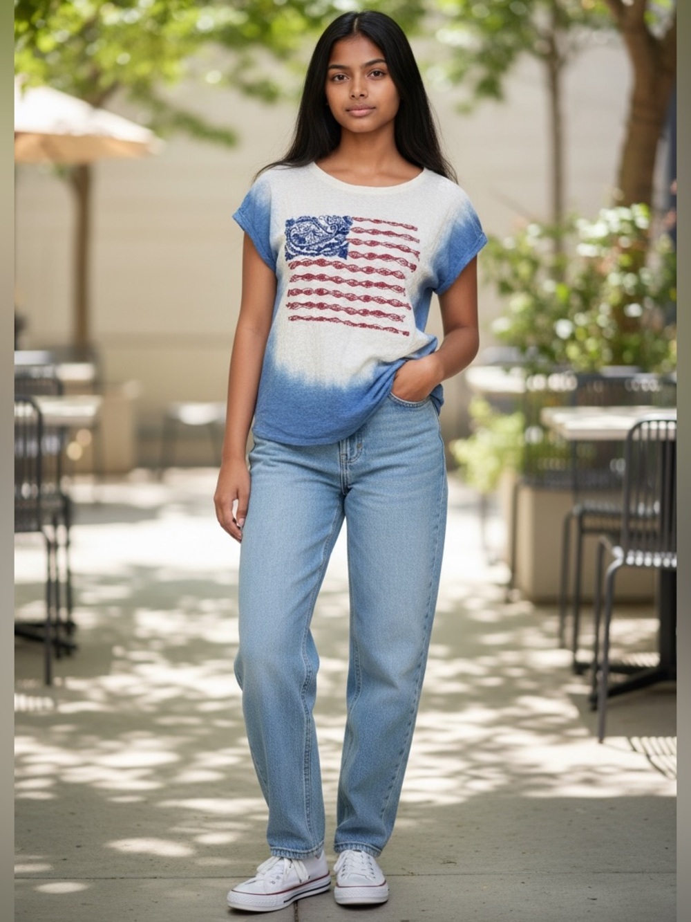 Lucky Brand Flag Top